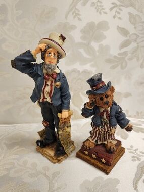 🇺🇸 Boyds Bears & Friends: Uncle Sam & Uncle Elliot Resin Figurines
